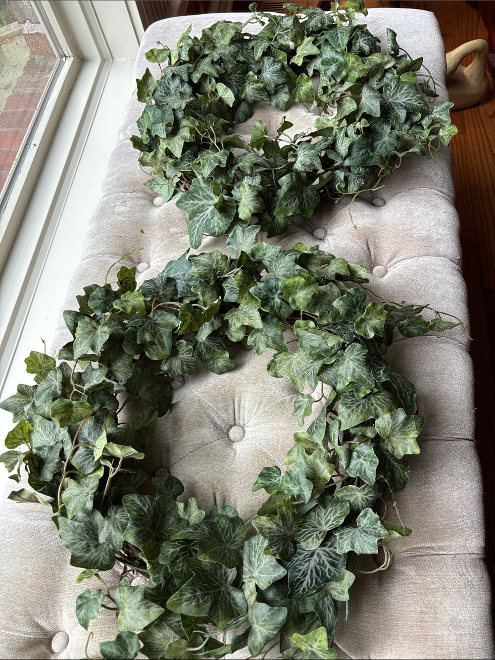 Green silk  Ivy Wreaths